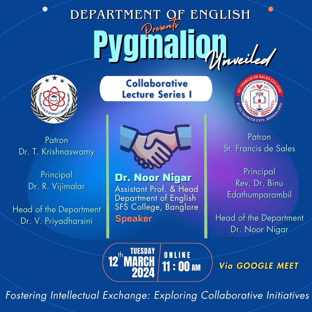 📚 Delving into the depths of literature with Dr. Noor Nigar's captivating insights at the 'Pygmalion Unveiled' lecture series. A mesmerizing journey through the world of English literature! 